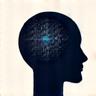 Icono de engranajes y cerebro para personalización IA