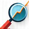 Icono de gráfico de crecimiento para optimización